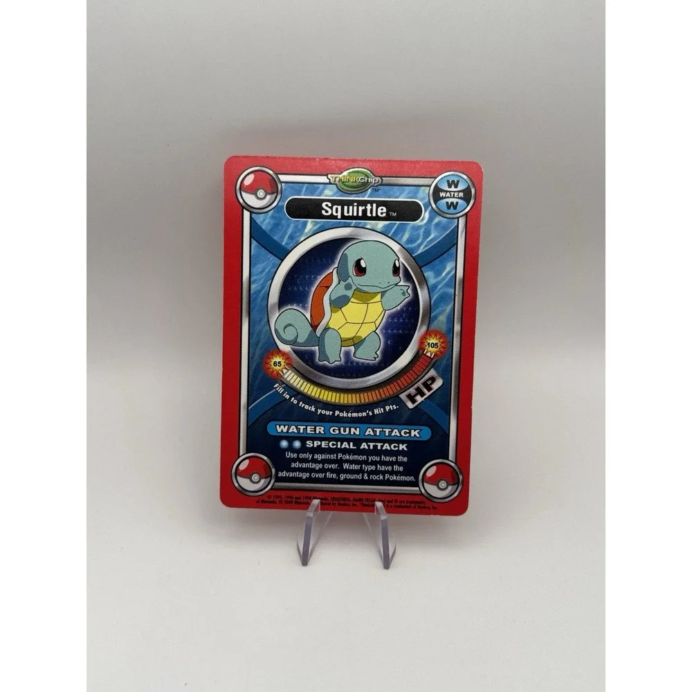 2000 Pokemon Squirtle THINKChip Battle Stadium Display Card Hasbro Vintage
